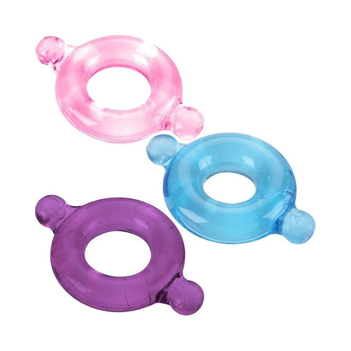 Elastomer C Ring Set - Blue, Purple, Pink | SexToy.com