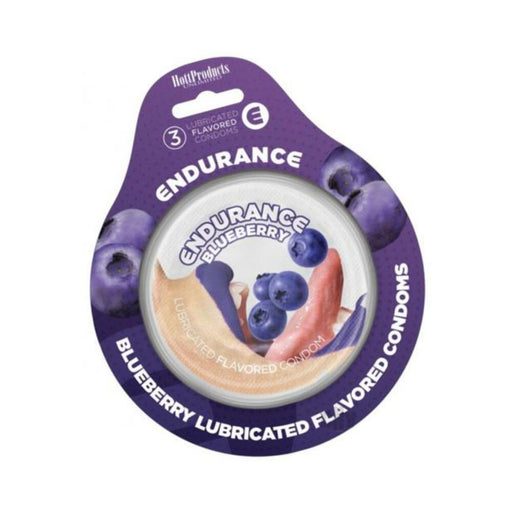 Endurance Condoms Blueberry 3pk - SexToy.com