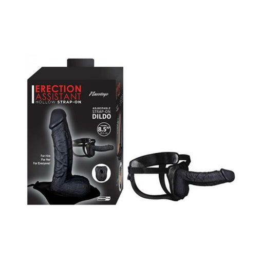 Erection Assistant Hollow Strap-on 8.5 In. Black | SexToy.com
