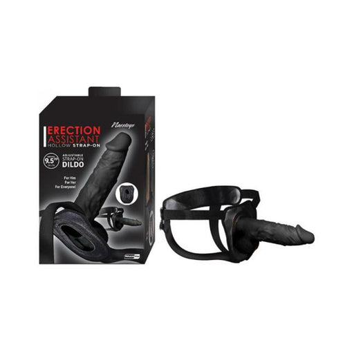 Erection Assistant Hollow Strap-on 9.5 In. Black | SexToy.com
