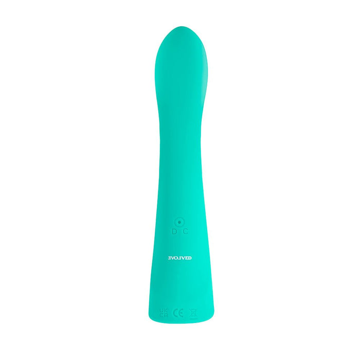 Evolved Come With Me Rechargeable 'come Hither' Silicone Vibrator Green - SexToy.com