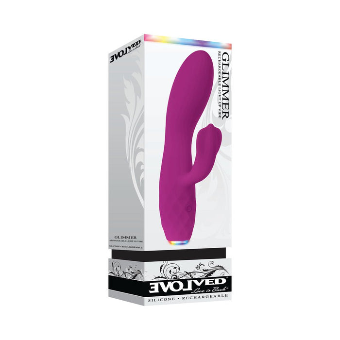 Evolved Glimmer 7 Function Dual Motors Rechargeable Silicone Waterproof Purple - SexToy.com