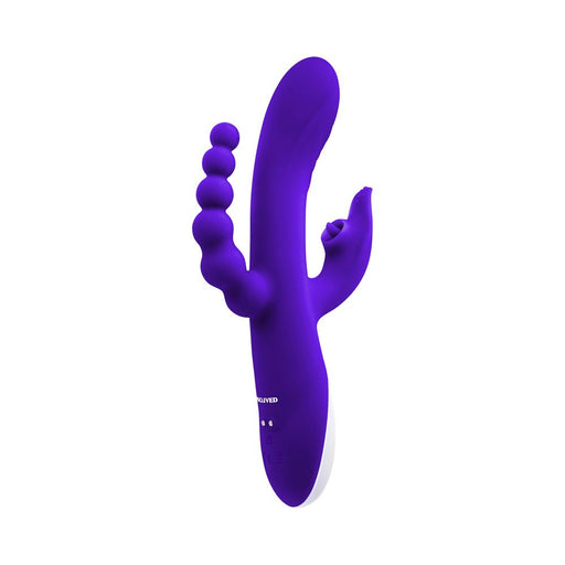 Evolved Lick Me Triple-stimulating Vibe Silicone Purple - SexToy.com