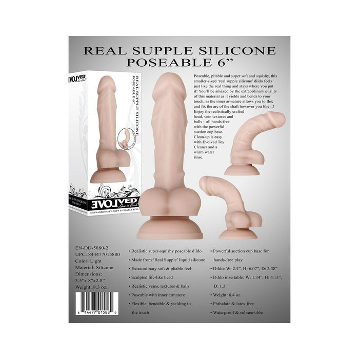 Evolved Real Supple Silicone Poseable 6 Inch - SexToy.com