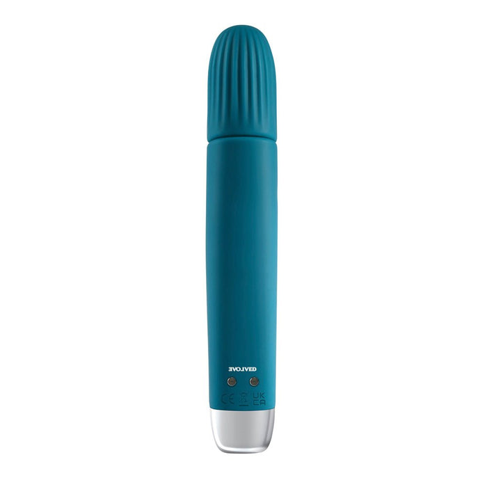 Evolved Super Slim Silicone Rechargeable Teal - SexToy.com
