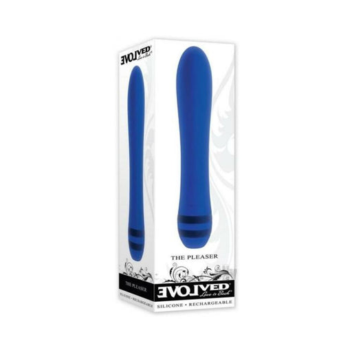 Evolved The Pleaser Rechargeable Vibrator Silicone Blue - SexToy.com