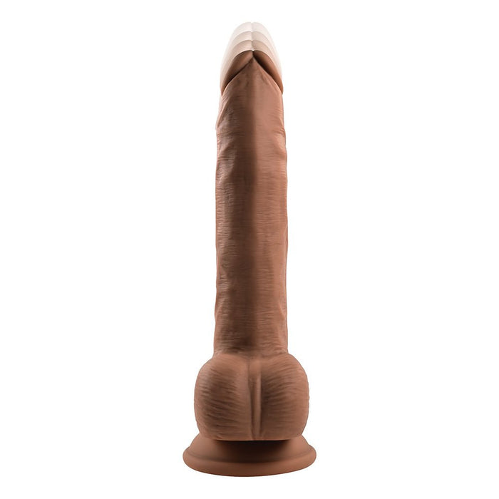 Evolved Thrust In Me Rechargeable Remote Controlled Thrusting Vibrating 9.25 In. Silicone Dildo Dark - SexToy.com