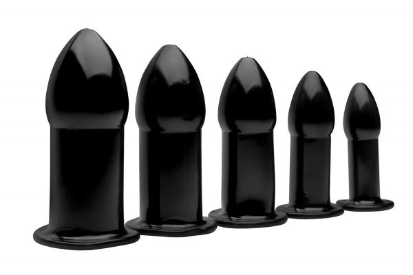 Expansion Anal Dilator Set Butt Plug Training Kit Black 5 Plug Plugs | SexToy.com