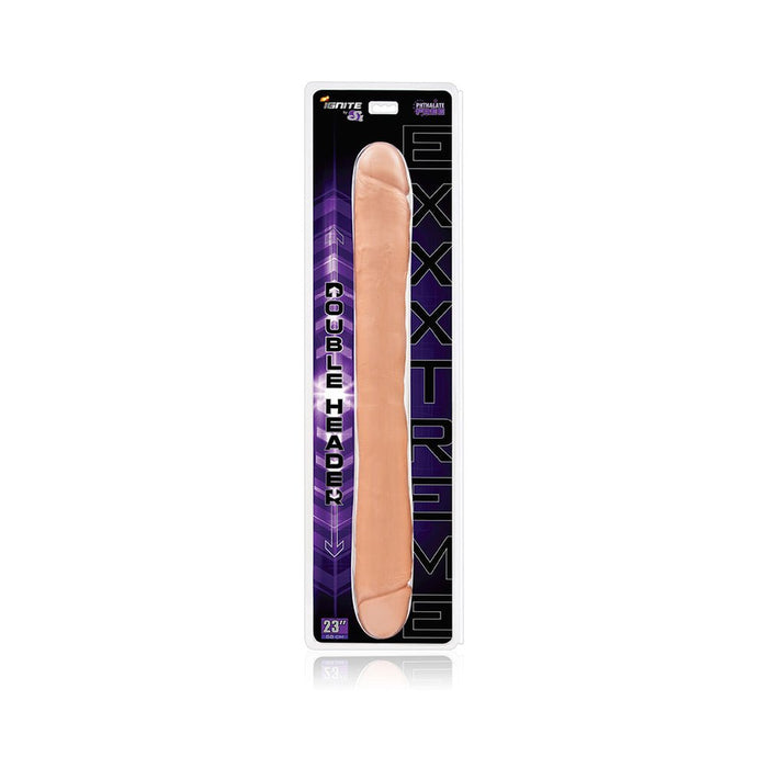 Exxxtreme Double Header 23 Inches Dong - Beige | SexToy.com