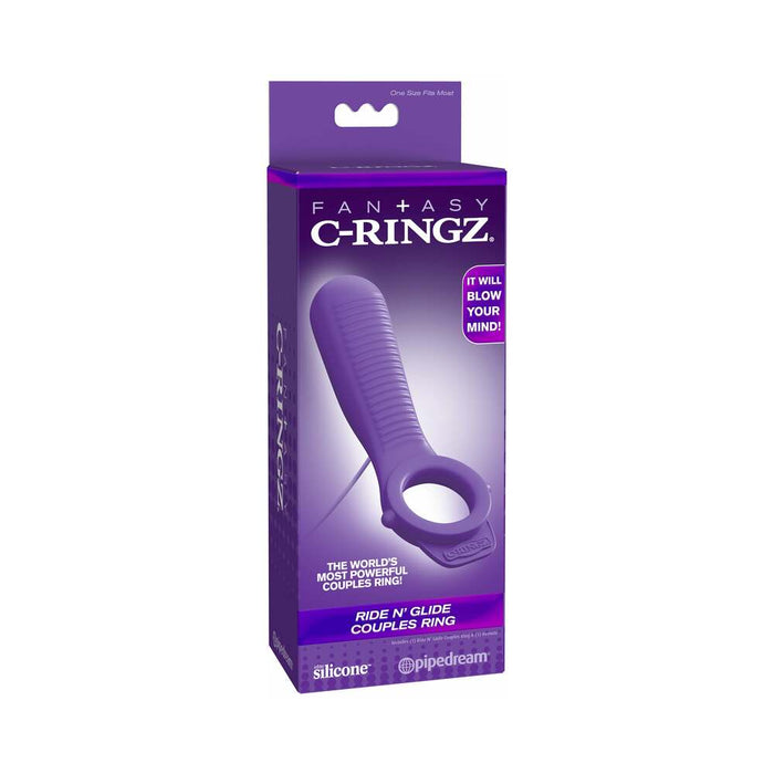Fantasy C-Ringz Ride N Glide Couples Ring Purple - SexToy.com