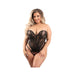 Fantasy Lingerie Floral Lace Sweetheart Neckline Corset With G-string Xl - SexToy.com