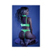 Fantasy Lingerie Glow Double Take Strappy Harness Open-Shelf Bra & Cage Thong | SexToy.com