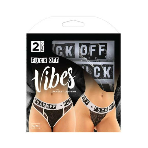 Fantasy Lingerie Vibes Fuck Off Buddy Pack 2 pc. Lace Boyfriend Brief & Lace Thong | SexToy.com