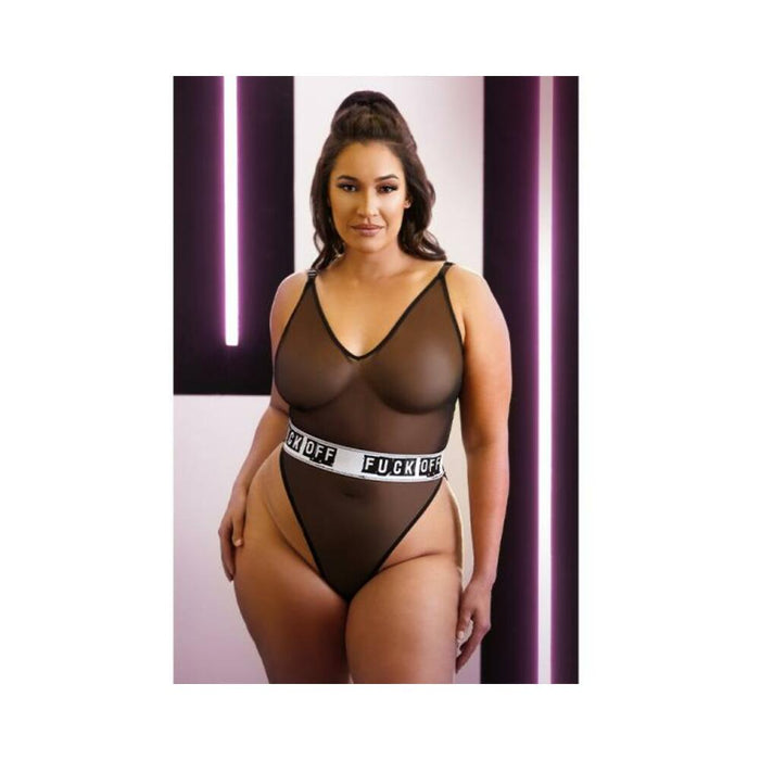 Fantasy Lingerie Vibes Fuck Off Cheeky Mesh Playsuit | SexToy.com
