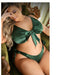 Fantasy Lingerie Vixen Girl U Want / Girl Like You / Only Girl For You Satin Tie Front Top & Side Tie Panty - SexToy.com