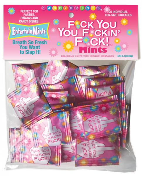 F*ck You You F*ckin F*ck Mints Bag Of 25 Fun Size Packages | SexToy.com