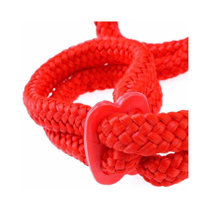 Fetish Fantasy Silk Rope Love Cuffs Red - SexToy.com
