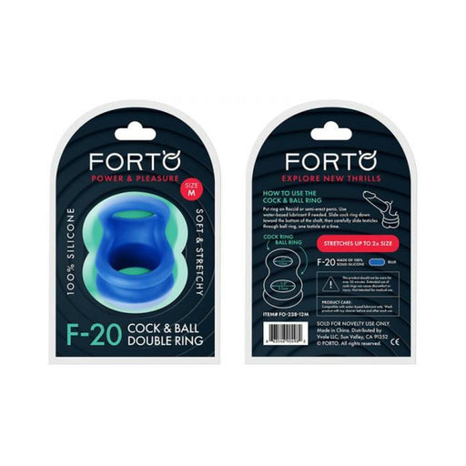 Forto F-20: Balls Stretcher Liquid Silicone 55/72 Mm Blue | SexToy.com