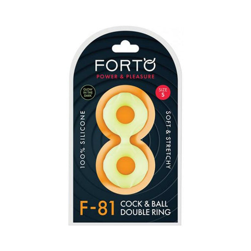 Forto F-81: Double Ring Liquid Silicone 44 Mm Glow-in-the-dark | SexToy.com