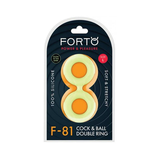 Forto F-81: Double Ring Liquid Silicone 51 Mm Glow-in-the-dark | SexToy.com