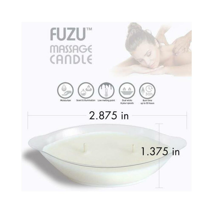 Fuzu Massage Candle Eucalyptus Calm White 4 Oz. | SexToy.com