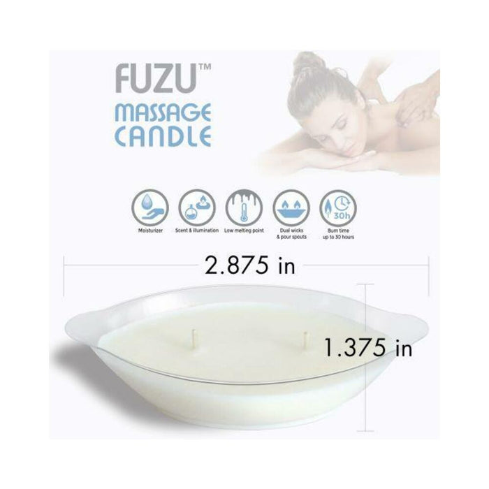 Fuzu Massage Candle Freshly Unscented White 4 Oz. | SexToy.com