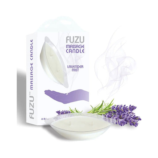Fuzu Massage Candle Lavender Mist White 4 Oz. - SexToy.com
