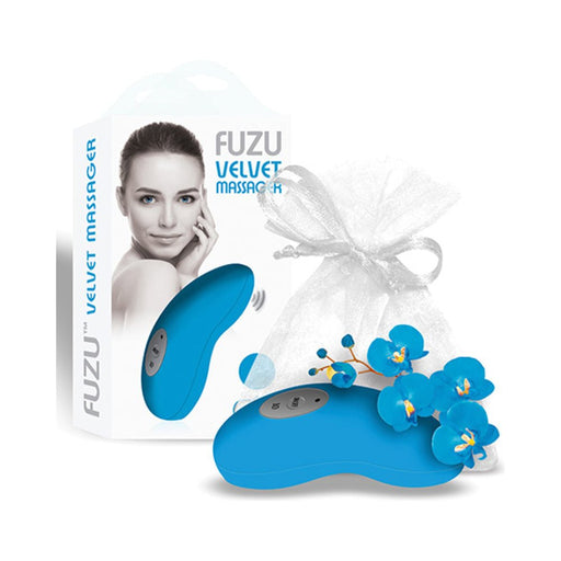 Fuzu Vibrating Palm Massager Neon Blue - SexToy.com
