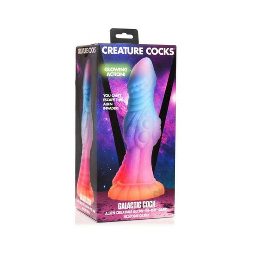 Galactic Cock Alien Creature Glow-in-the-dark Silicone Dildo - SexToy.com