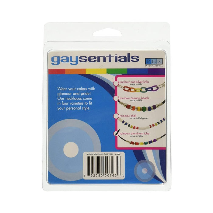 Gaysentials Rainbow Aluminum Tube Bracelet 8 inches | SexToy.com