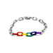 Gaysentials Rainbow and Silver Links Bracelet - SexToy.com
