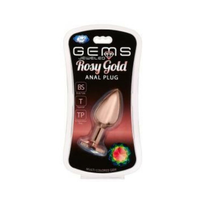 Gems Rosy Gold Anal Plug Medium - SexToy.com