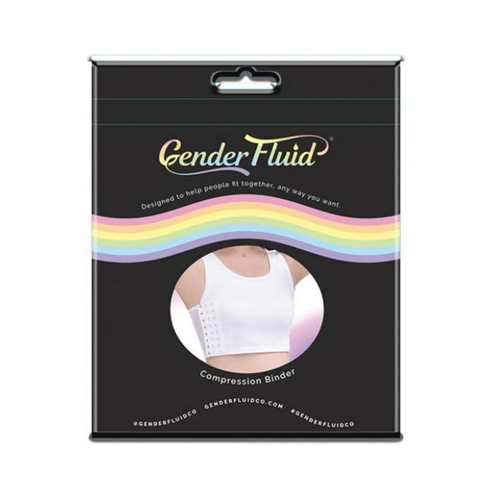 Gender Fluid Chest Compression Binder - L White - SexToy.com