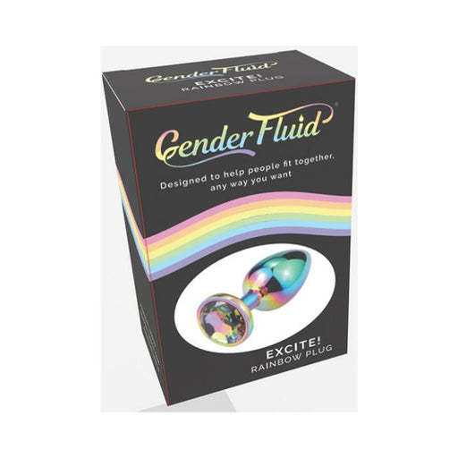 Gender Fluid Excite! Plug - Rainbow - SexToy.com