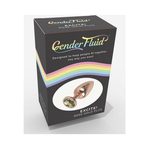 Gender Fluid Excite! Plug - Rose Gold - SexToy.com