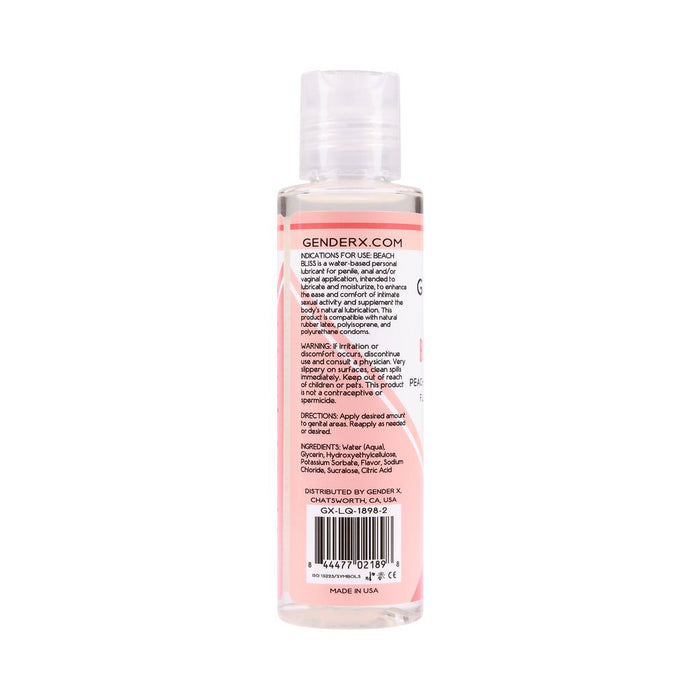 Gender X Beach Bliss Peach, Orange & Cranberry Flavored Water-based Lubricant 4 Oz. - SexToy.com