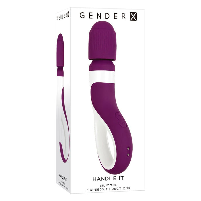 Gender X Handle It Wand Vibrator Silicone Rechargeable Purple - SexToy.com