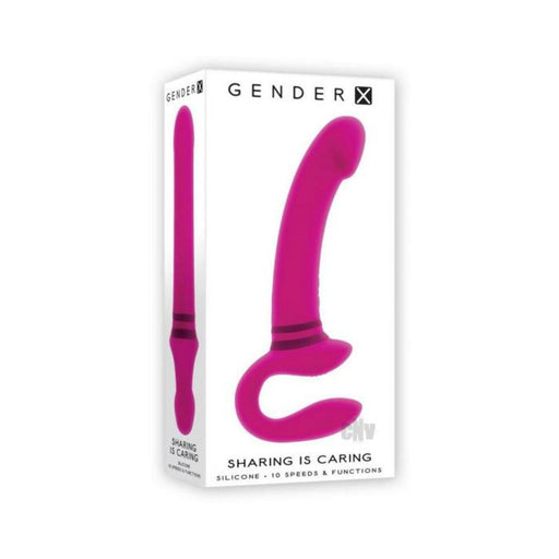 Gender X Sharing Is Caring Rechargeable Silicone Dual-ended Vibrator Pink - SexToy.com