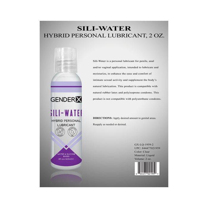 Gender X Sili-water Hybrid Personal Lubricant 2 Oz. - SexToy.com