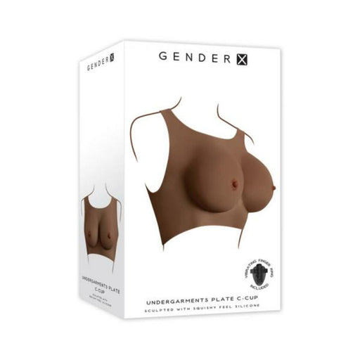 Gender X Undergarments Plate C-cup Silicone Dark - SexToy.com