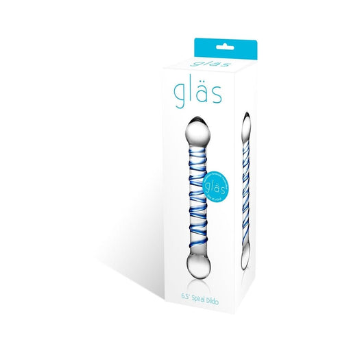 Glas 6.55in Spiral Glass Beaded Dildo | SexToy.com