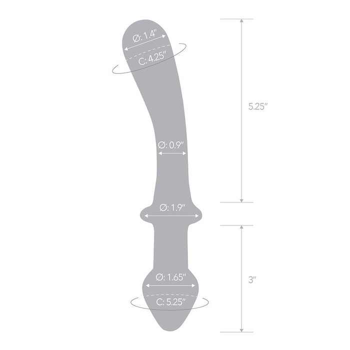 Glas Classic 9 In. Curved Dual-ended Glass Dildo - SexToy.com
