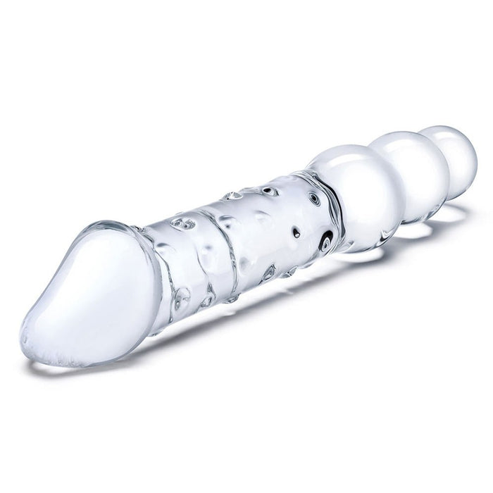 Glas Double-ended Glass Dildo With Anal Beads 12 In. - SexToy.com
