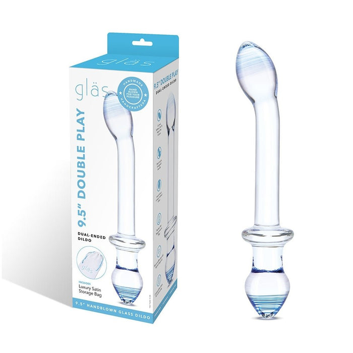 Glas Double Play 9.5 In. Dual-ended Glass Dildo - SexToy.com