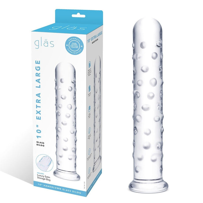 Glas Extra-large Glass Dildo 10 In. - SexToy.com