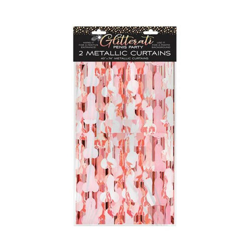 Glitterati Penis Foil Curtain 2-piece Set | SexToy.com
