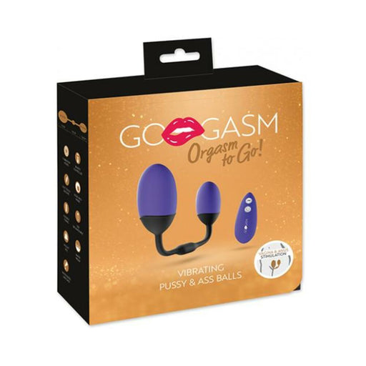Gogasm Vibrating Pussy & Ass Balls - Purple - SexToy.com
