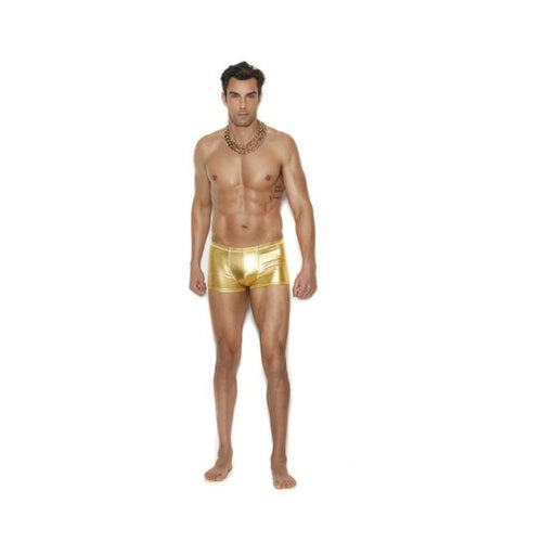 Gold Lame Boxer Brief S/m - SexToy.com