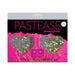Gold Shattered Disco Ball Heart With Gold Chains Pasties - SexToy.com