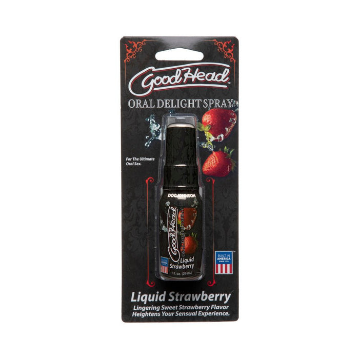 Goodhead Oral Delight Spray Liquid Strawberry 1oz - SexToy.com